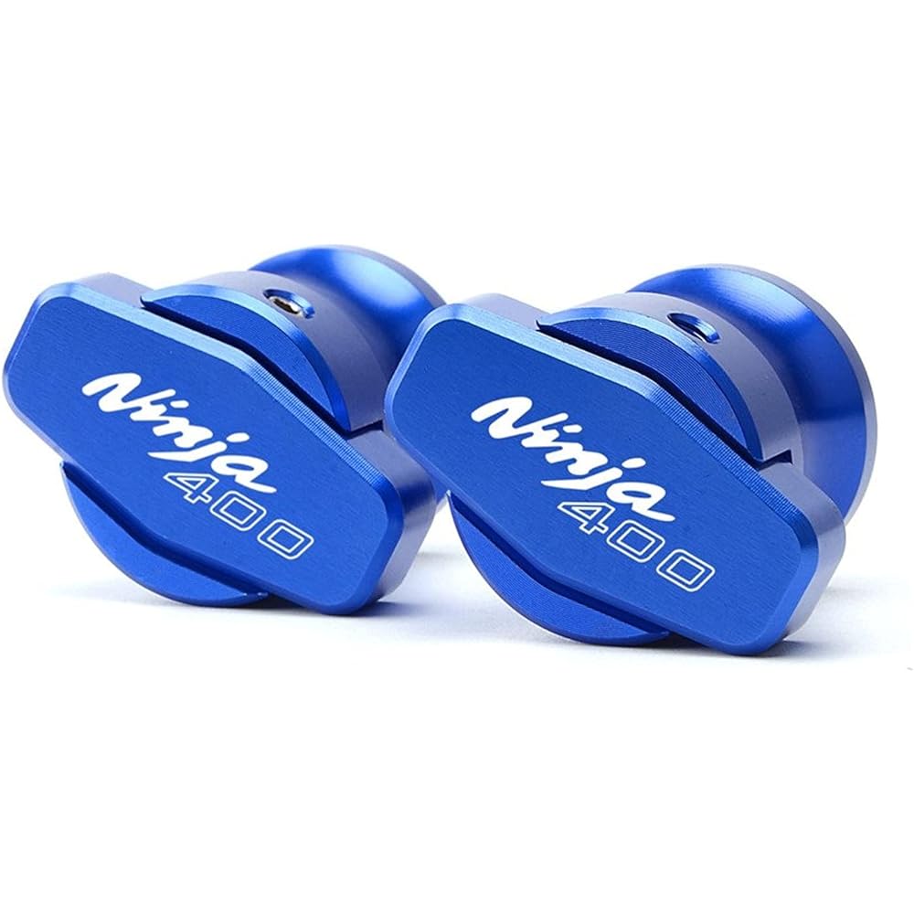 Stand Screw Slider Motorcycle Accessories Swing Arm Spool Slider Swing Arm Stand Suitable for Kawasaki NINJA400 NINJA 400 2018-2020 (Color: Blue)