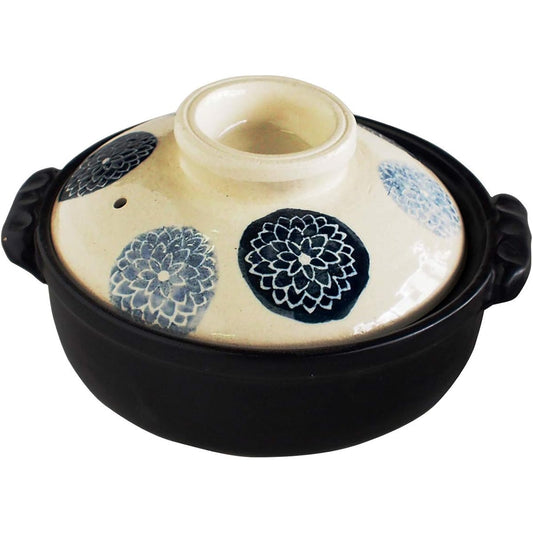 CtoC JAPAN Select Earthen Pot Multi No. 6 M0772 IH Compatible Indigo Dyed Dahlia Banko Ware Made in Japan