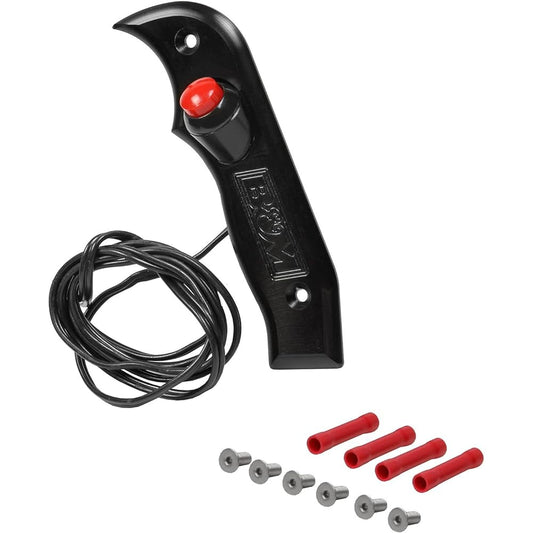 B & M magnum grip side plate 12V with button black 81063BM
