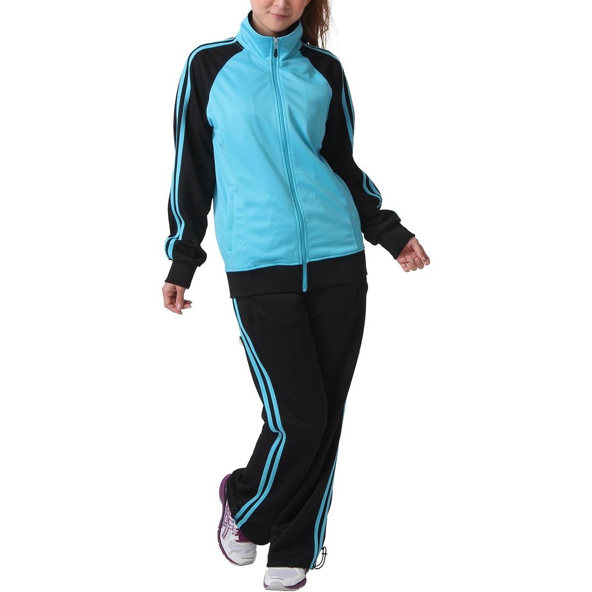 [Iceperdal] 8 colors, slim fit model, women's jersey top and bottom set, sweat-absorbing and quick-drying material