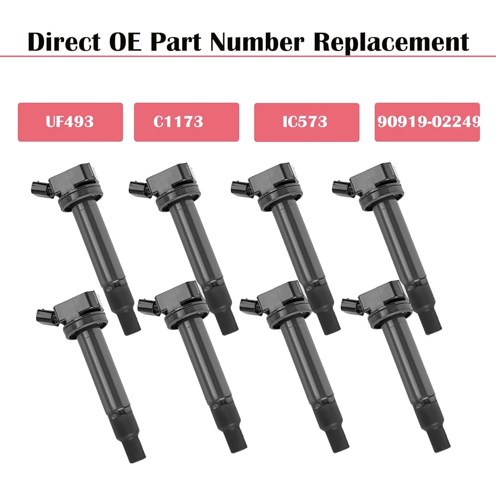 Ignition Coil Pack 8 pieces V8 4.7 4.3 20002 2002 2002 2003 2006 2007 2007 2007 2007 2008 2008 2008 2008 Toyota Tandra LeXus LXUS LX470 GX470 GX430 LS430 LS430 SC430 SC430 SC430 UF230 UF230 UF493 Annex