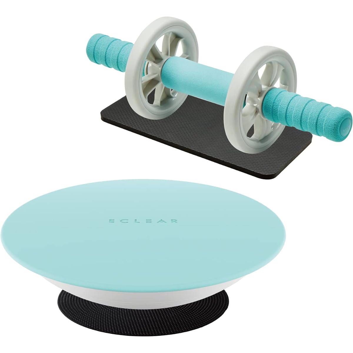 [+ Abs Roller] ELECOM Balance Board Core Training Ekuria Sports Light Blue HCF-BDBUL