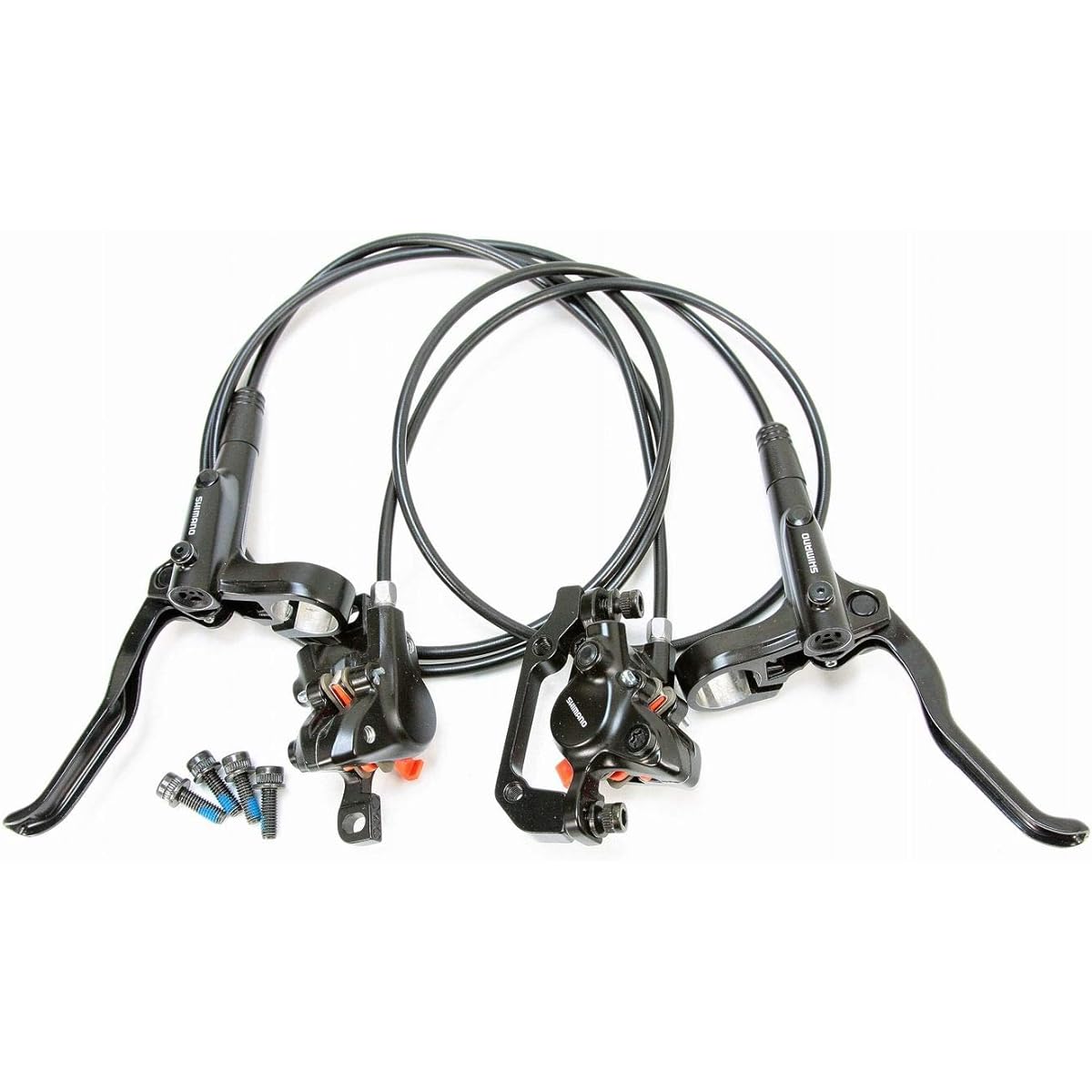 Lightweight SHIMANO High Performance Hydraulic Disc Brake BL-MT200 BR-MT200 Front and Rear Set Black... (No Rotor)