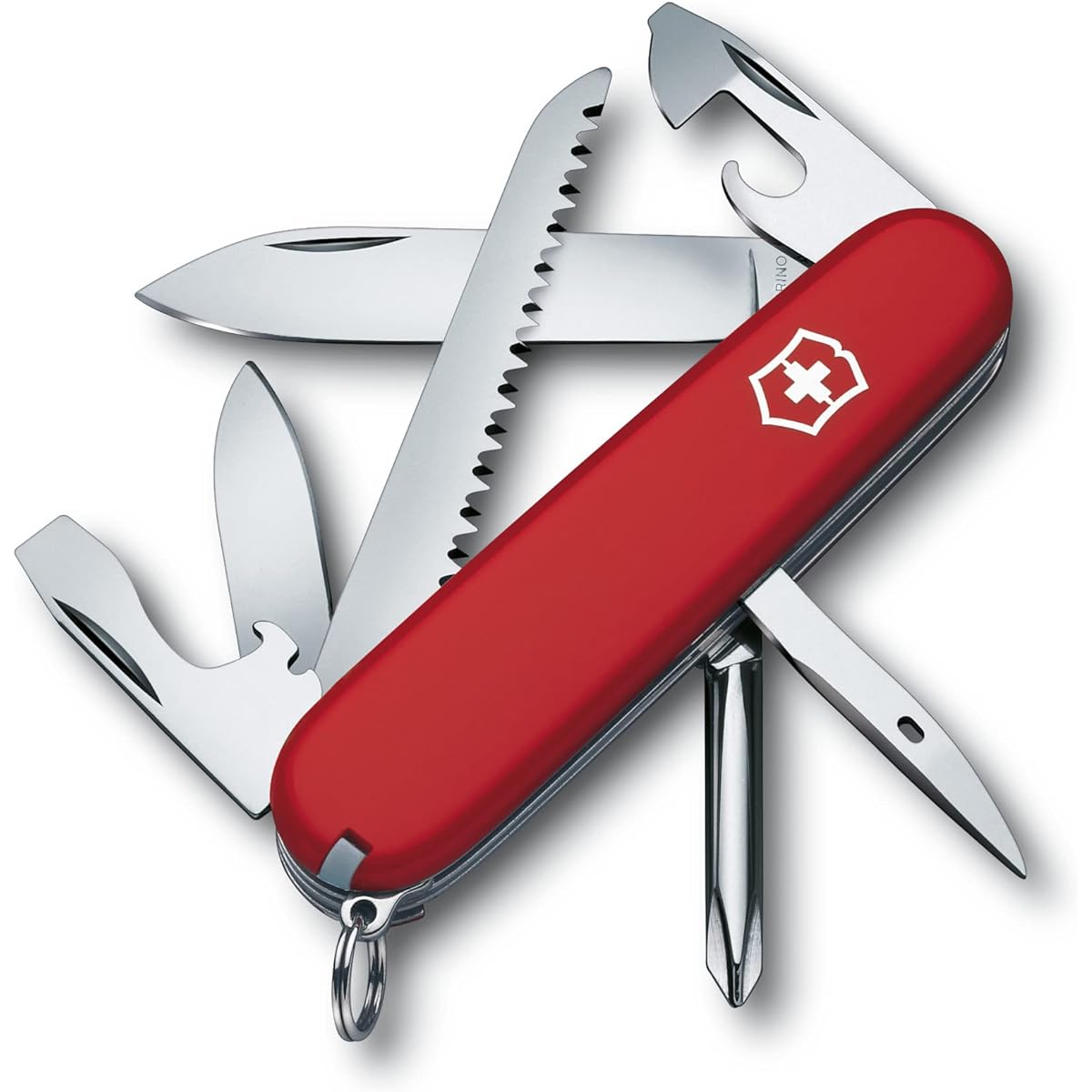 VICTORINOX Hiker Multifunctional Knife Climbing Equipment Hiking Saw with Phillips Screwdriver Swiss Made Multitool with 13 Functions [Domestic Genuine Product] 1.4613