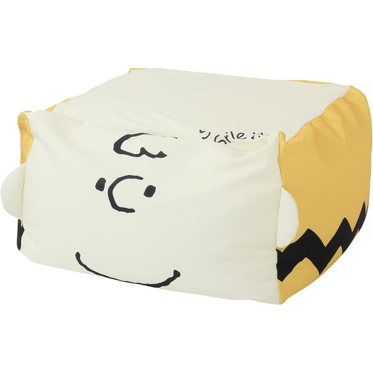 Nishikawa PEANUTS Bead Cushion, Large Size, Washable Cover, Charlie Brown, Beige, WG91209501