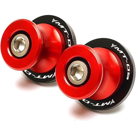 DEMUR 6mm Motorcycle Swingarm Spool Slider Swing Screw Stand For Yamaha MT-09 MT 09 MT09 Tracer XSR900 XSR 900 Swingarm Slider Spool (Size: S Red)