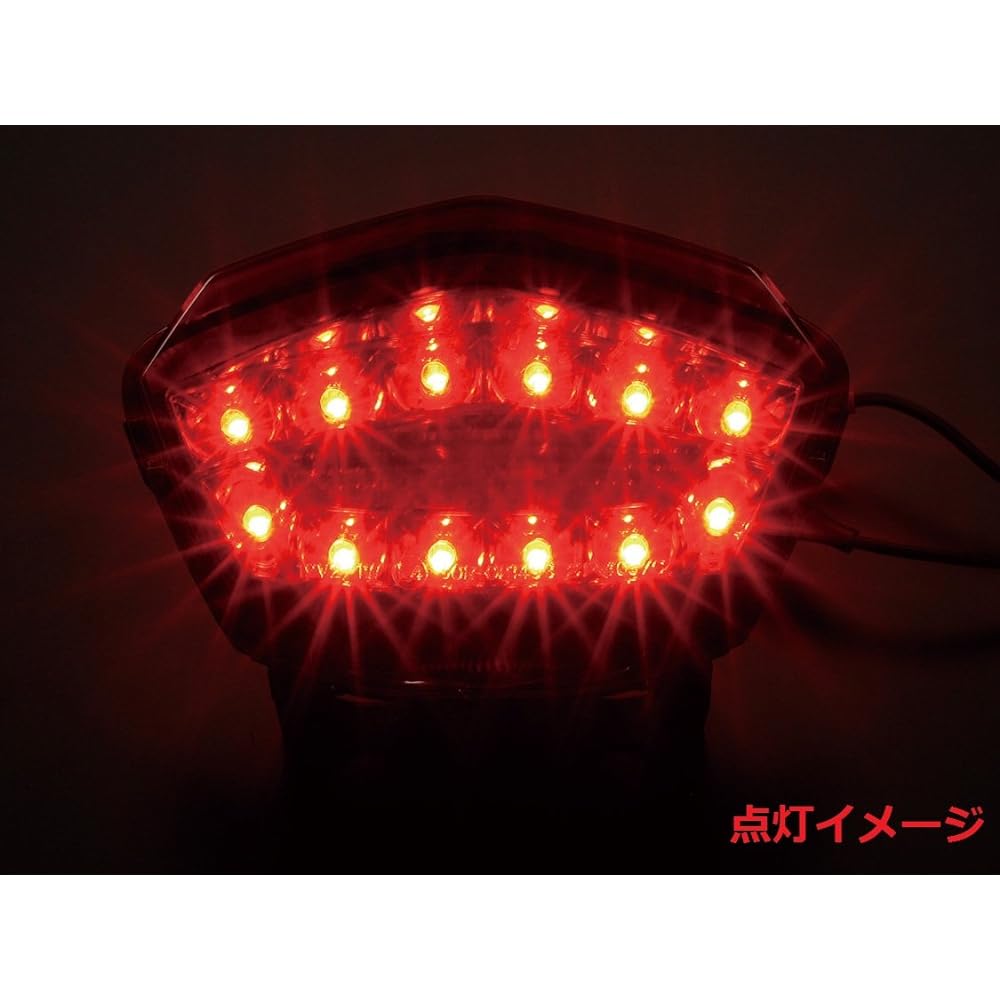 POSH Motorcycle Supplies LED Tail Lamp Ninja250R Clear 034090-91