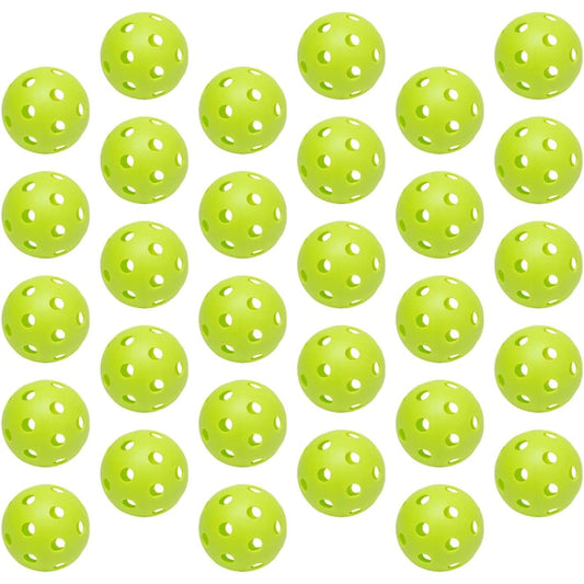 A-ITEM Training Balls Perforated 72mm Set of 30 Baseball Perforated Balls Practice Green Light Indoor Practice Baseball Ball A Item