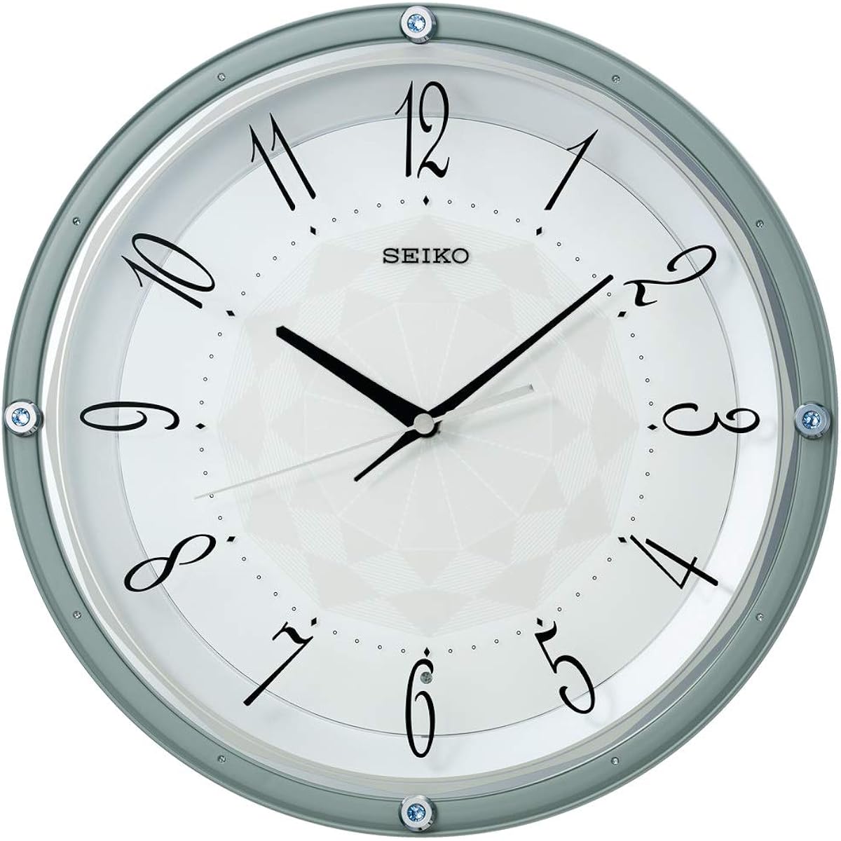 Seiko Clock Wall Clock Light Blue Diameter 33.0 x 5.0cm Radio Analog Crystal KX257L