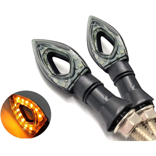 VRWEARE 2pcs 12V Universal LED Motorcycle Turn Signal Turning Indicator Turn Signal Rear Front Compatible with Motorcycle Harley Cruiser Honda Kawasaki Yamaha Suzuki BMW
