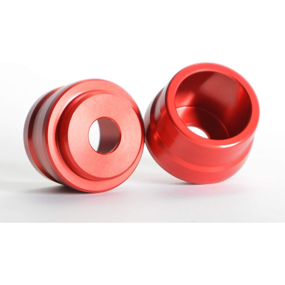 SHIFT UP Aluminum Axle Slider [M12 Short] For Front [Machined Aluminum/Red] 210085-02