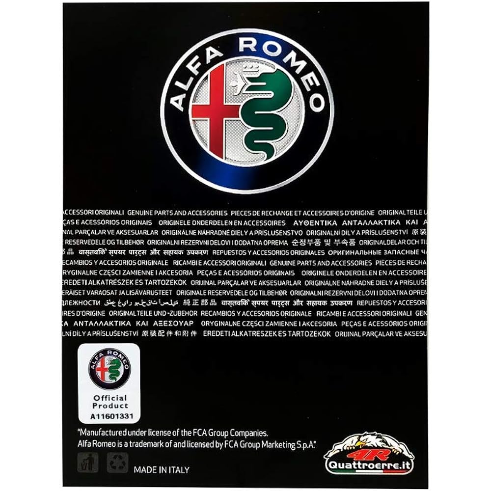 QUATTROERRE 4R.IT 21842 3D Sticker Official Clover Green Silver Right+left 95 x 85mm