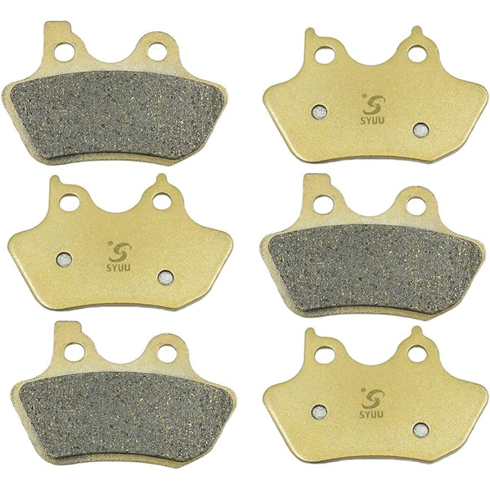 S SYUU Motorcycle Front Rear Brake Pad Compatible with Harley-Davidson Touring FLHRCi FLHRi/FLHR Road King 2000 2001 2002 2003 2004 2005 2006 2007 FA400FR