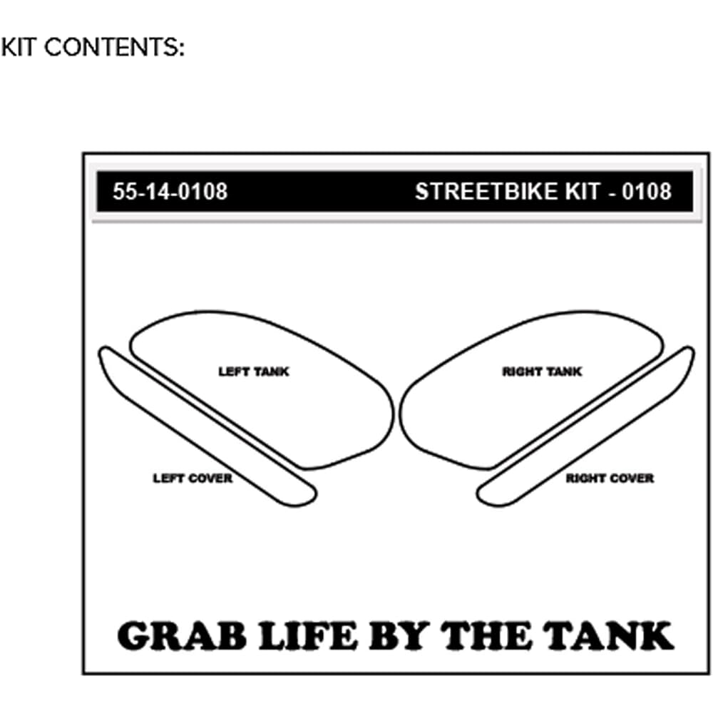 Stomp Grip STOMPGRIP Traction Pad Tank Kit Clear ICON NINJA H2/H2R 15-20 55-14-0108C