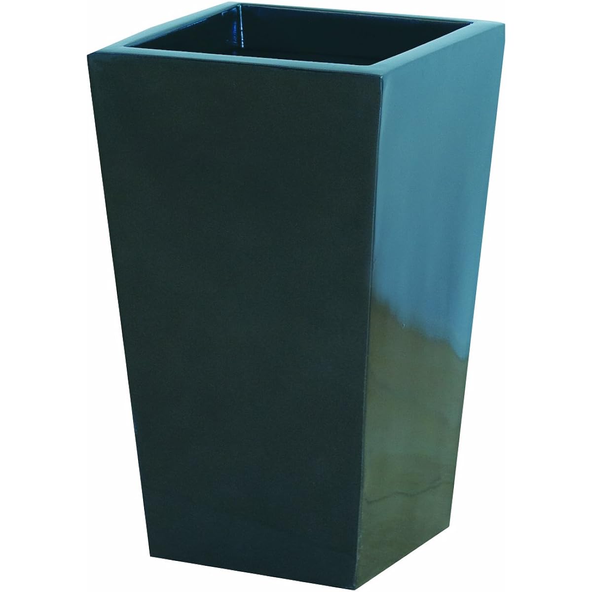 Daiwa Plastic Pot Cover & Pot Square Pot L Shape Perforated Bottom 350 x 350 x H570 L-35 Metallic Gray