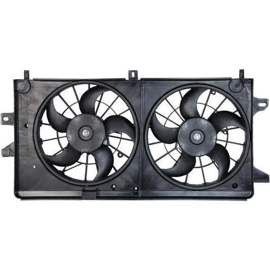 TYC 621360 Chevrolet replacement radiator/condenser cooling fan alignment