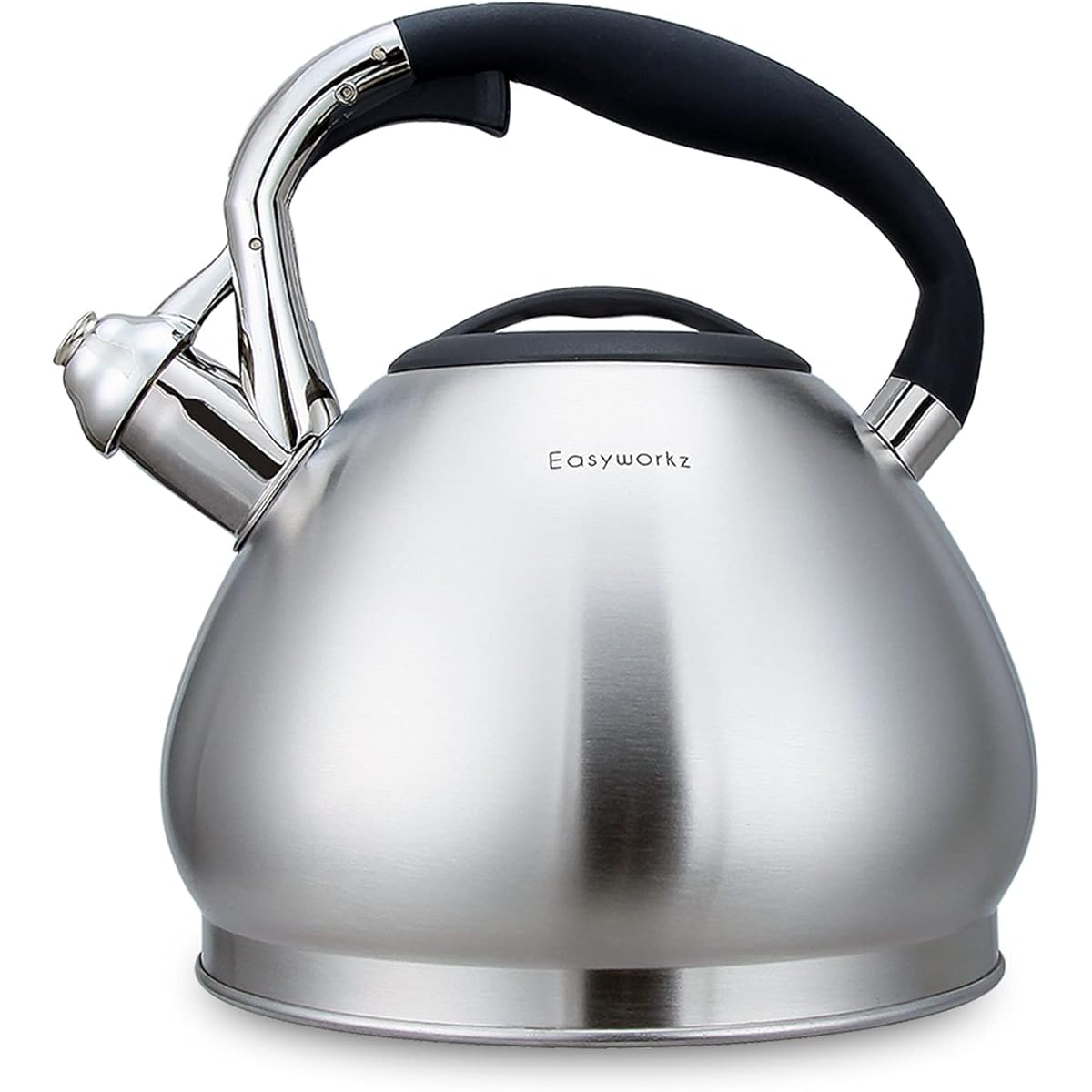 Easyworkz Whistle Stove Tea Kettle Wide Mouth Kettle Stainless Steel with Loud Whistle 3.0 Liters