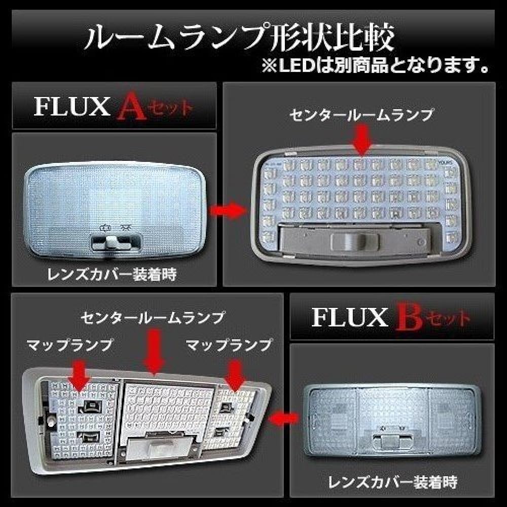 YOURS Toyota Noah Voxy NOAH VOXY 70 Series [B Set] (With dimming adjustment) [Large Dome Lamp Car] LED Room Lamp Set Specially Designed (Special Tool Included) room-noah-voxy-170-B [2]