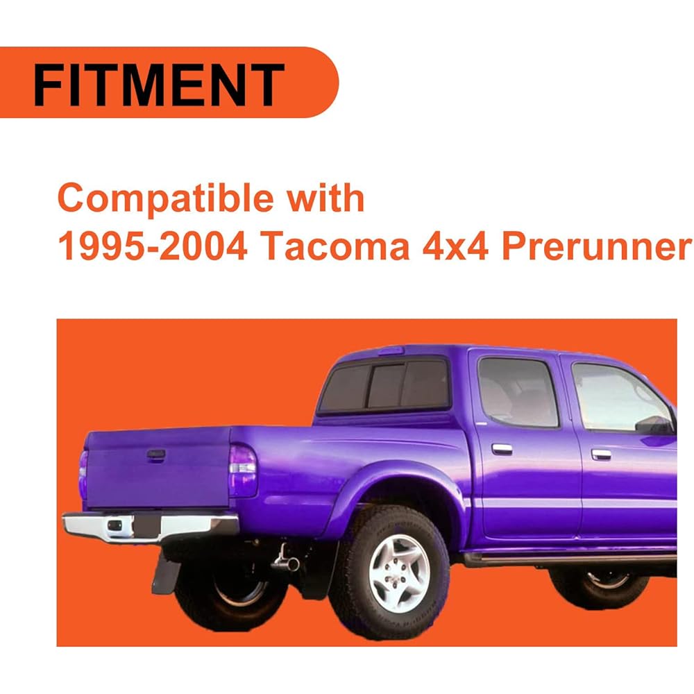 ECOTRIC Mad Guard Flap 1995-2004 TACOMA 4X4 PRERUNNER 6 Rag Wheel with Fender Flare Splash Guard Mad Flap 4 pieces
