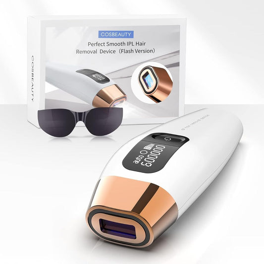 COSBEAUTY Hair Removal Device, Optical Beauty Device, IPL, Unwanted Hair Care [0.9s Continuous Flash + 600,000 Flashes] 5 Levels Adjustment, Home Use Hair Removal Device, Men's, Women's, Japanese Instruction Manual Included, Optical Hair Removal Device,