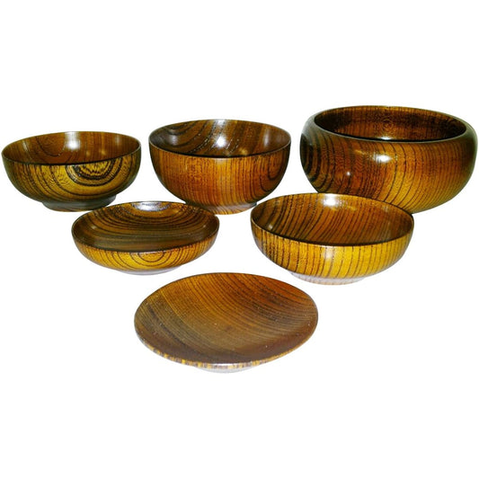 Ikeda Japanese tableware Yamanaka lacquerware Keyaki applied ware 6-piece set 63087