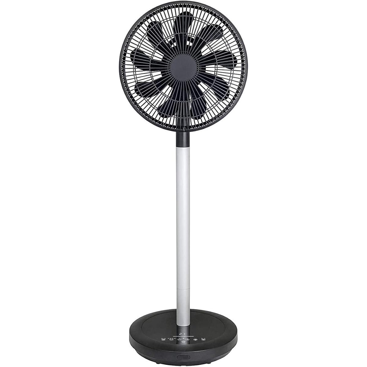 [Yamazen] Electric Fan Compatible with ALEXA, 30cm Living Room Fan (Ventilation/Air Circulation), Capacitive Touch Switch, 8 Levels of Air Flow Adjustment, Room Temperature Sensor, Equipped with DC Motor, Remote Control Included, Black AHX-ALD30(BK) [ Ma
