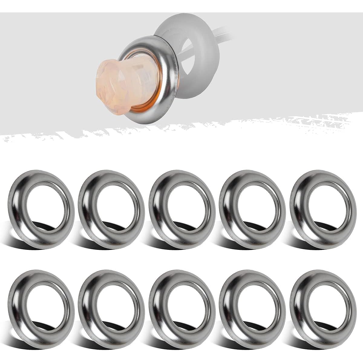 PARTSAM Truck Trailer LED Marker Light 3/4 inch Round Besel Cover Mount Clearance Ballet Marker Light Mini Round Stainless Steel Trim Ring Besel All 3/4 inch clearance lights