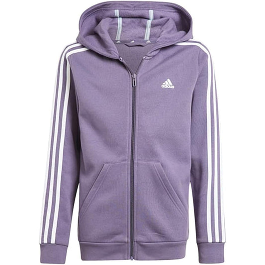 [Adidas] Sweatshirt Hoodie Kids Essentials 3 Stripes Fleece Full Zip Hoodie ECO43