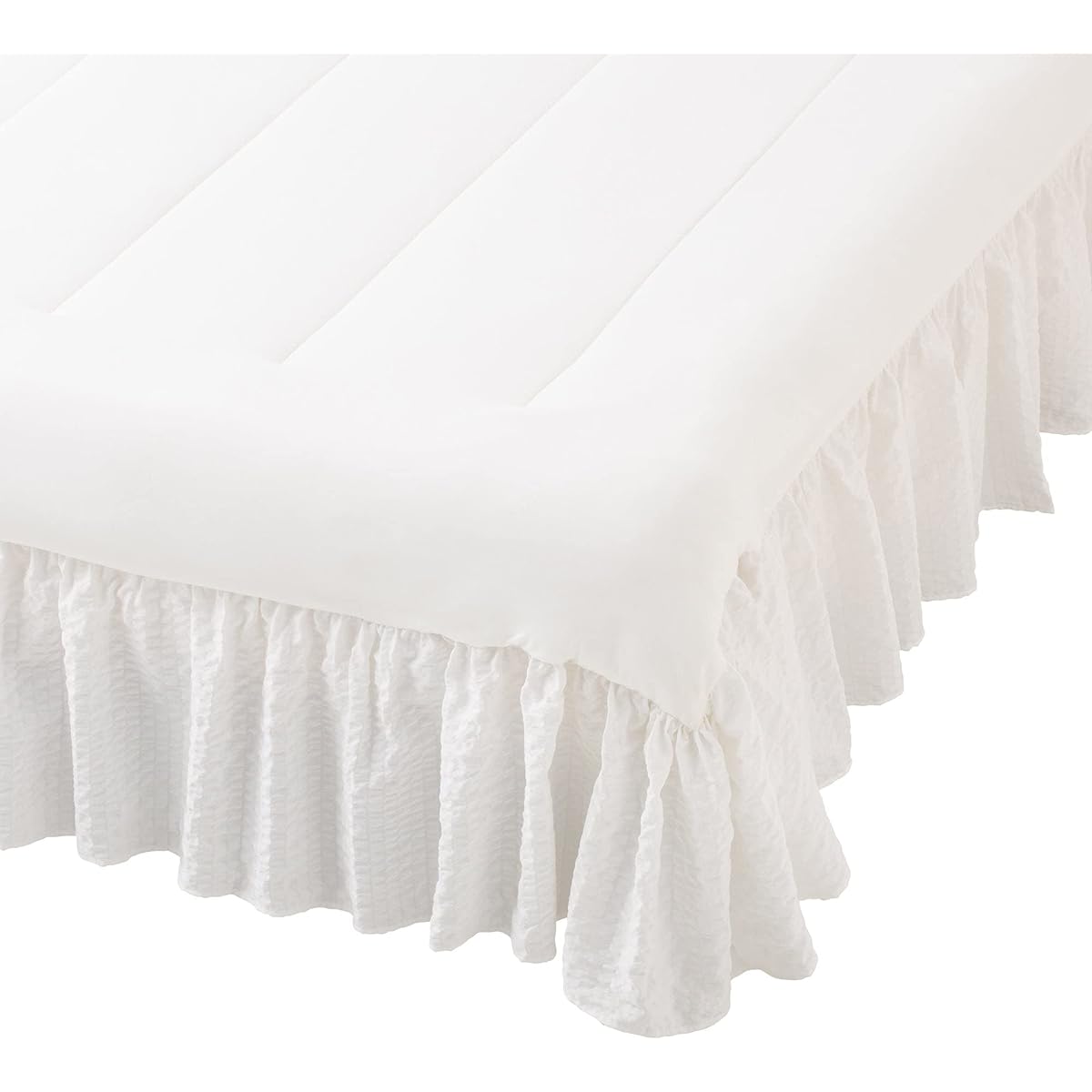 Francfranc Fluffy Cooling Bed Pad Gathered Single Light Green