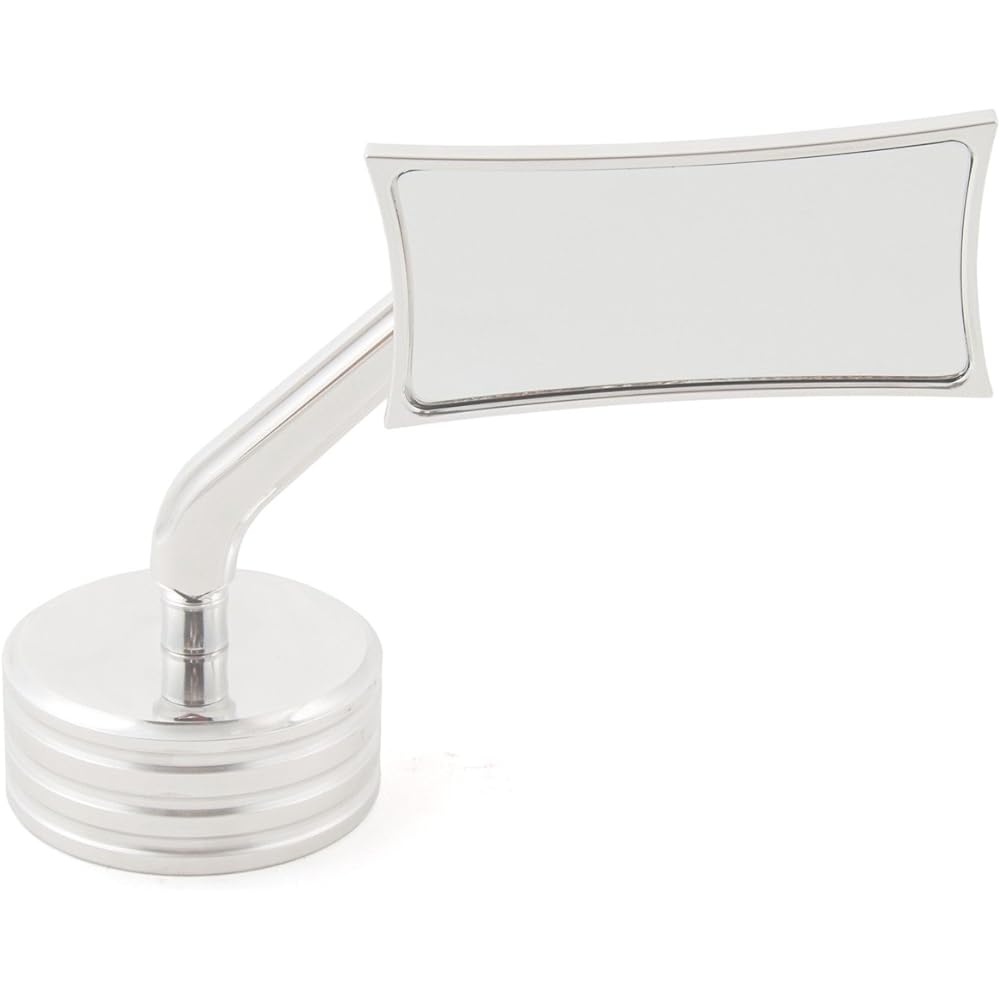 Ken's factory Rapid Siries Mirror Ribbed Polished Right Bike Mirror (Rapid Series Mirror Ribbed Polished Light) 12-209