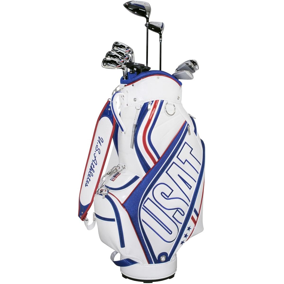 LEZAX U.S. Athletes Club Set of 10 Steel Specifications Caddy Bag Included White USCS-4716 Flex:S