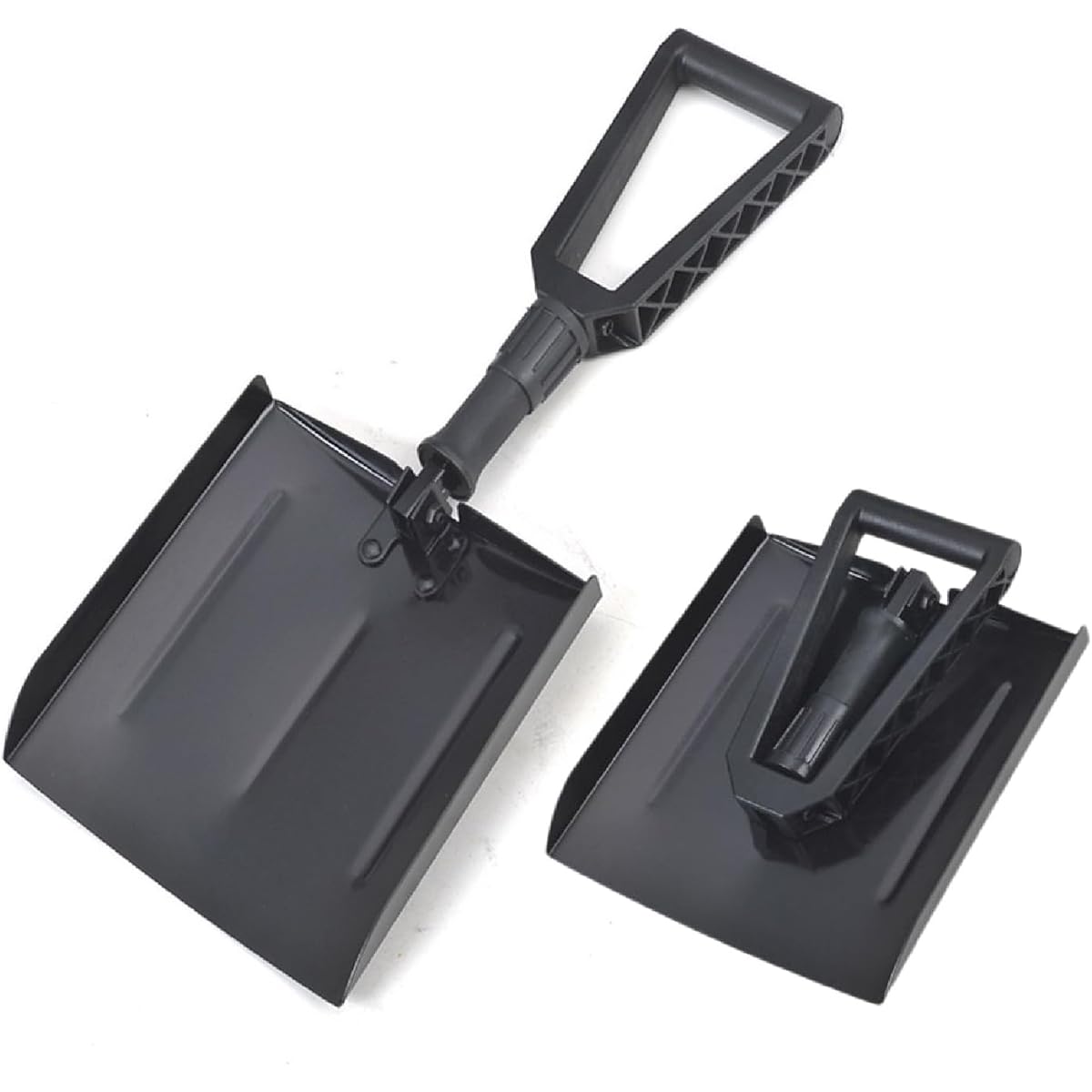 [Cicogna] Snow Shovel, Folding, Car-mounted, Telescopic, Folding Shovel, Made of Iron, Easy Storage, For Cars, Snow Removal, Snow Shovel, Emergency Use, Black 2097