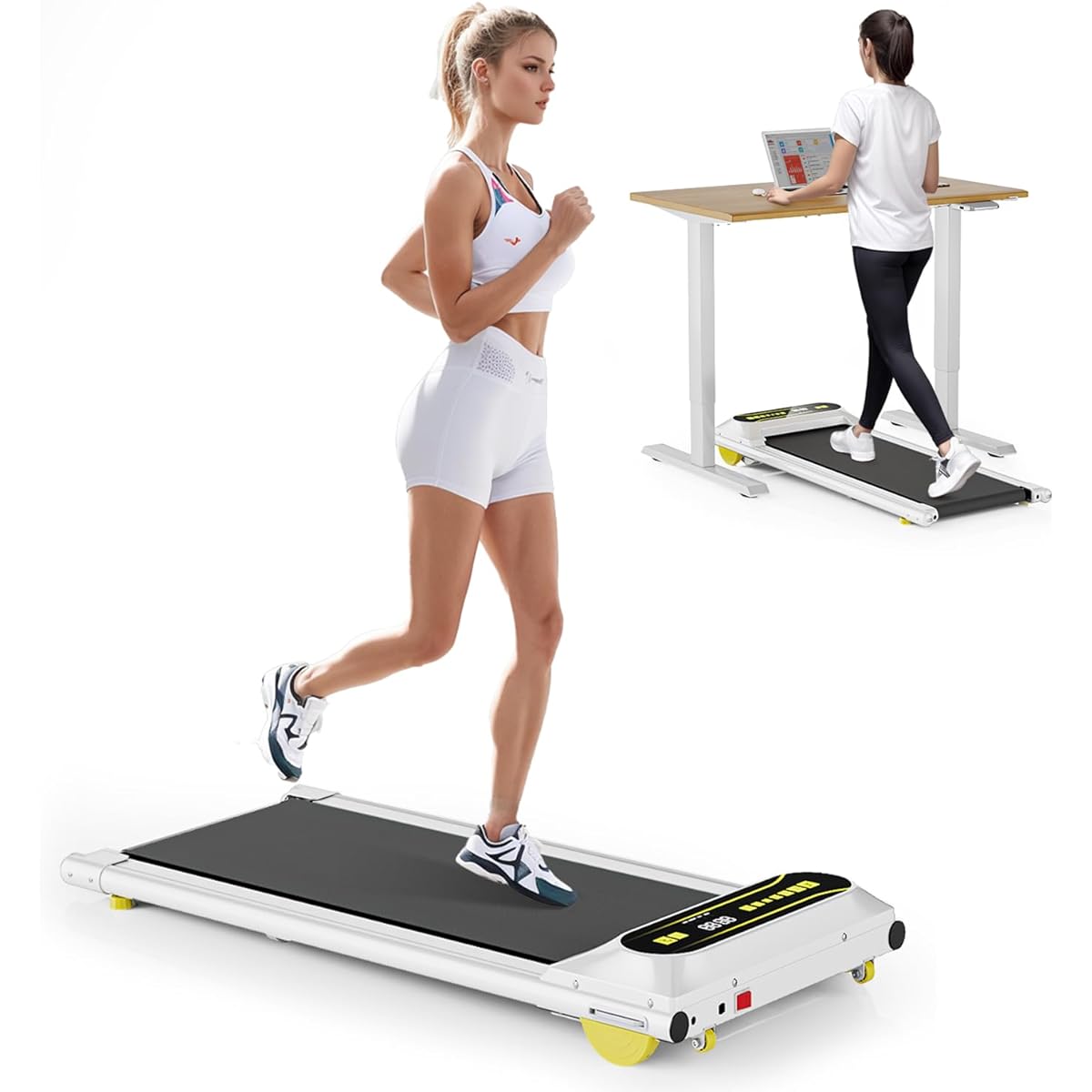 LINFOX Walking Machine Home Electric Room Runner Thin Walking Treadmill 16kg Remote Control, LED Display Jogging Machine