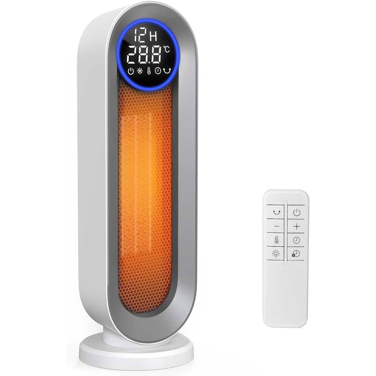 Aliliy Ceramic Fan Heater, 2023 Winter Model, Eco Constant Temperature, Temperature Control, Energy Saving, Oscillation, LED Display, Turn Off, Temperature Display, Remote Control, Quick Heat, Turn