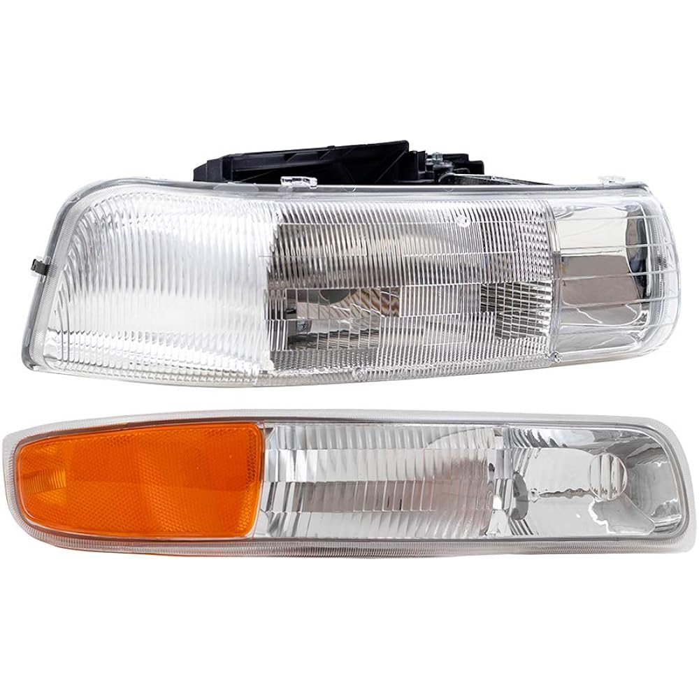 Aftermarket replacement set of 4 headlights & side signal marker lamp 2000-2006 TAHOE SUBURBAN 1999-2002 Silverado Pickup truck