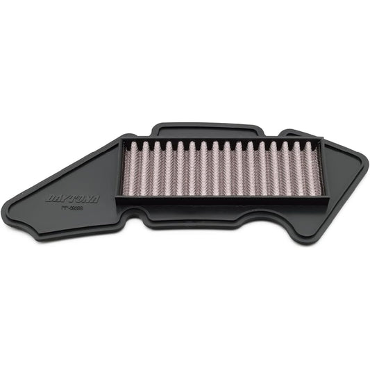 Daytona Motorcycle Air Filter for Address V125 etc. Increases Air Intake Efficiency, Increases Medium and Low Speed Torque, Dry Type High Performance Filter 69386