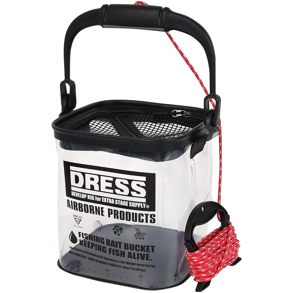 Utilizing Water Bucket Buckan Bucket Water Folding Compact Mesh Cover Included 21cm