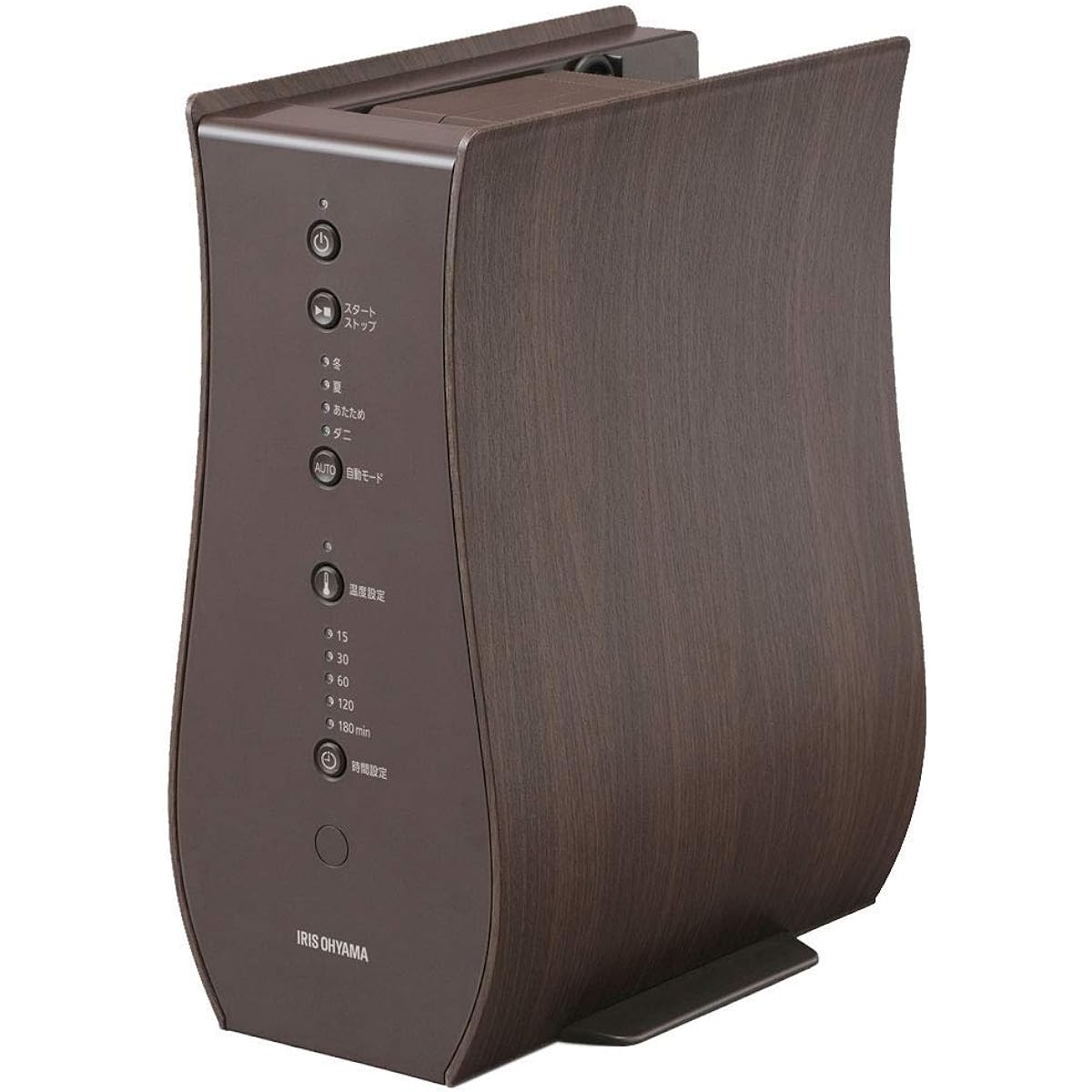 Iris Ohyama Futon Dryer, Futon Dryer, Compatible with 1 Futon, Clothes Drying, Dust Mite Killing, Colorie, Warming Reservation Timer, Warm Air Function, No Mat Required, Compact Design, Single Nozzle, Smoked Oak FK-D1-SO