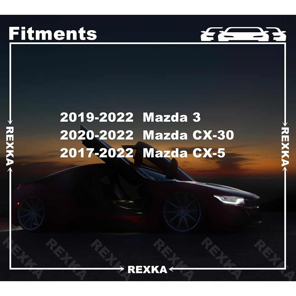 REXKA Lift Gate Finish Panel Clip Clip Clip Molding Clip KB8A51SJ3 Mazda KB8A-51-SJ3 Mazda 3 CX-30 CX-30 CX-5