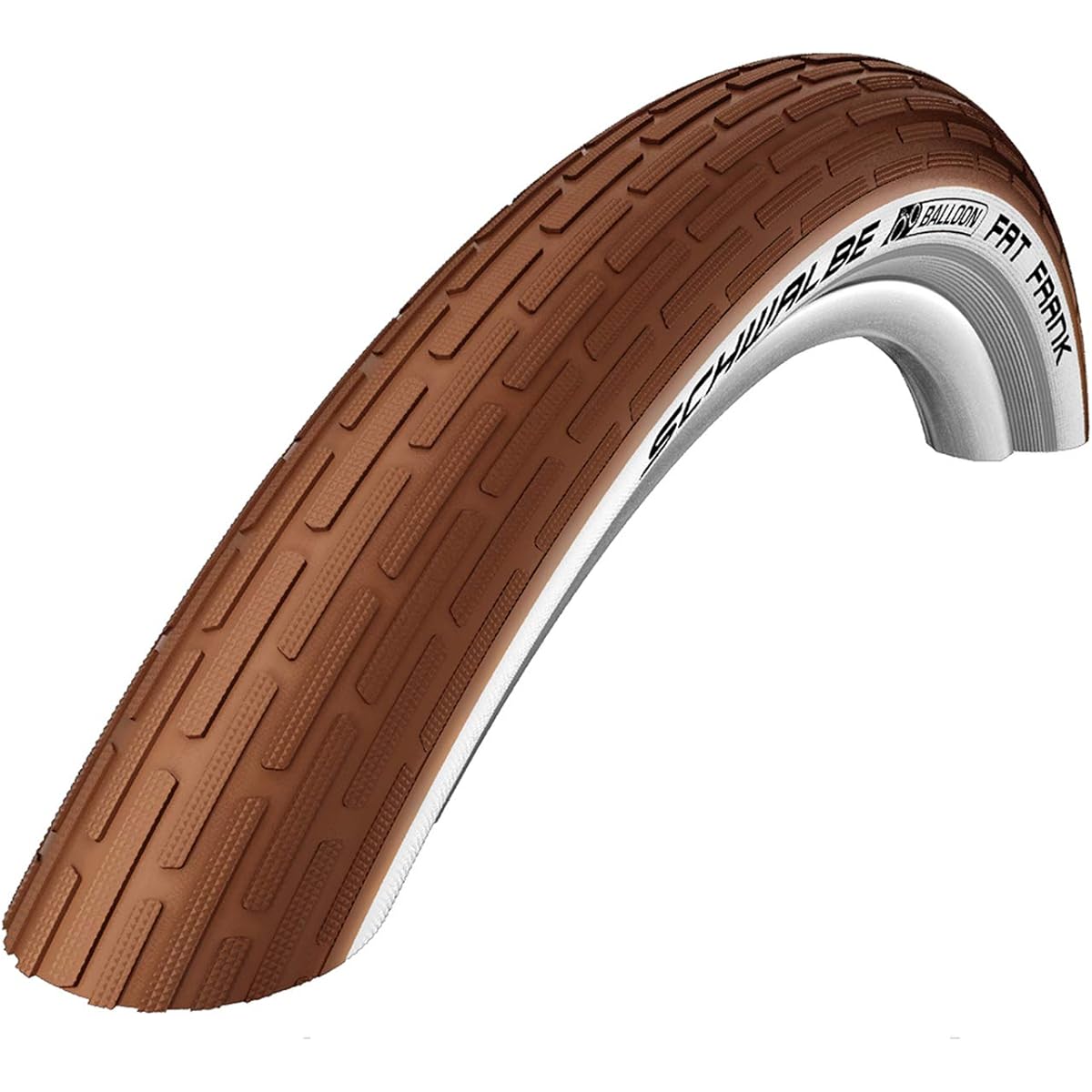 SCHWALBE [Genuine Product] Fat Frank 26x2.35 Brown/White Wall Clincher Tire [Urban/Street Riding]