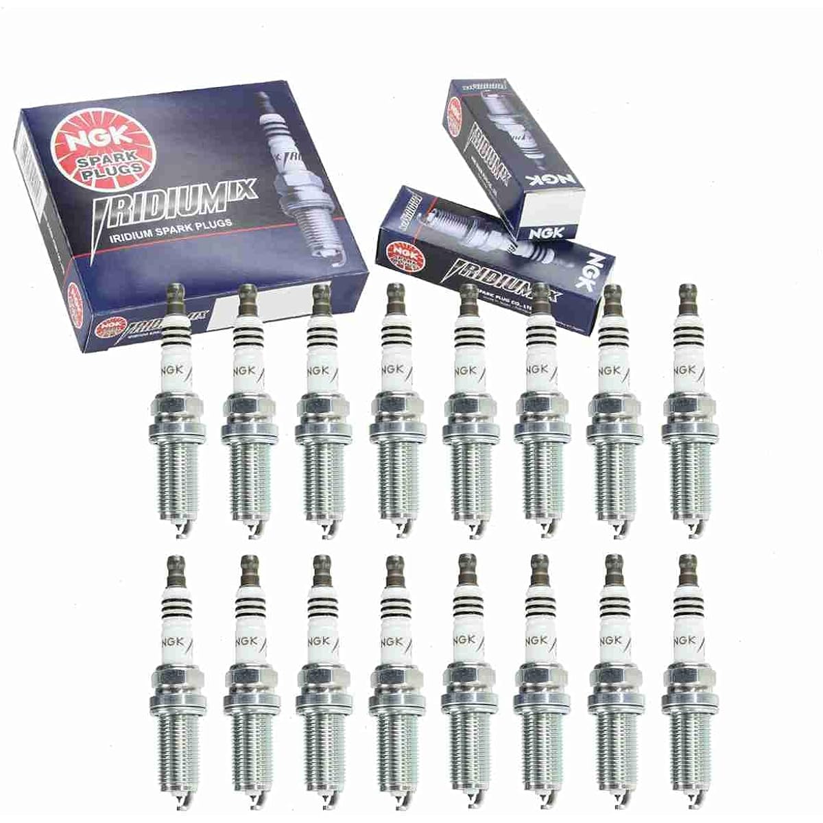 NGK Ilidium IX Spark Plug 16 pieces RAM 1500 5.7L V8 2011-2021 Ignition Wire Secondary