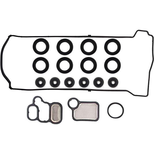 Wollvon Engine Cylinder Valve Cover Gasket Set VS50614R ES73071 15815-RAA-A02 15845-PNA-003 Compatible with Honda Accord CR-V Element 2.4L Civic 2.0L Acura CSX RSX 2.0L TSX 2.4L RDX 2.3L