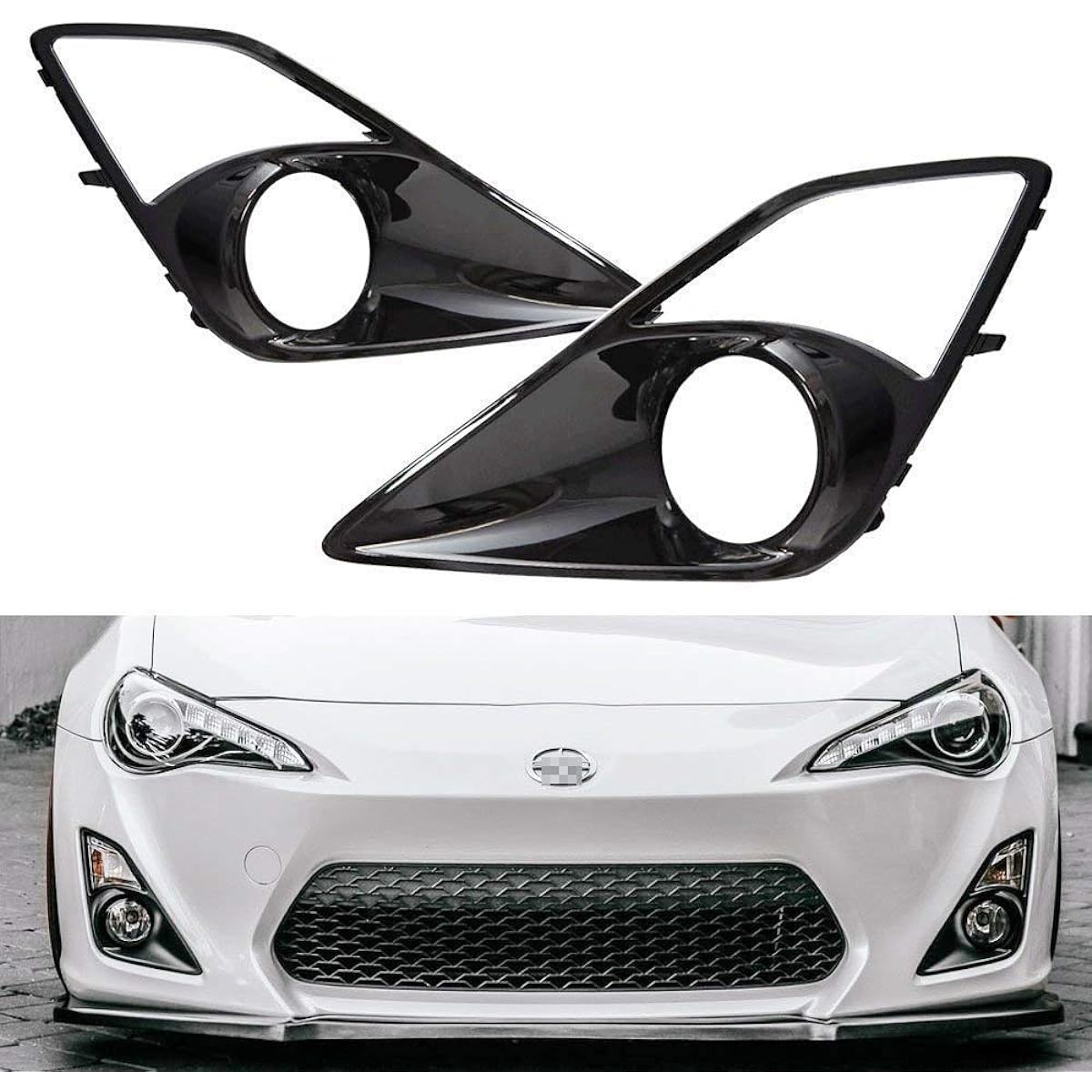 IJDMTOY Left and right fog lamp height gloss bezel cover 2013-2016 Sion FR-S (required JDM Toyota 86 Converts!)