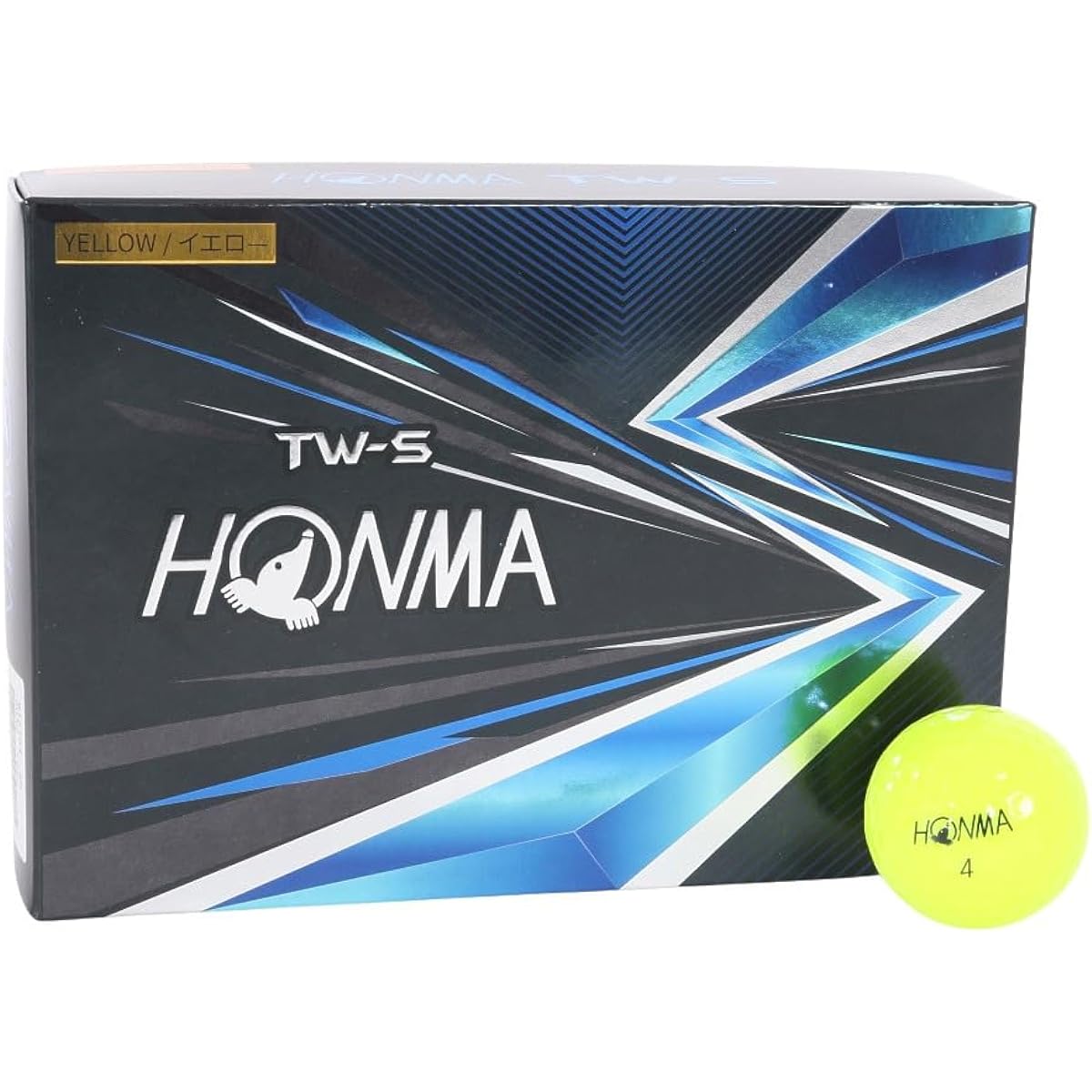 Honma Golf Ball TW-X TW-S 2021 1 Dozen 12 Balls White Yellow 3 Piece Tour Spin Distance TOUR WORLD Honma HONMA/TW-S_2021/Yellow