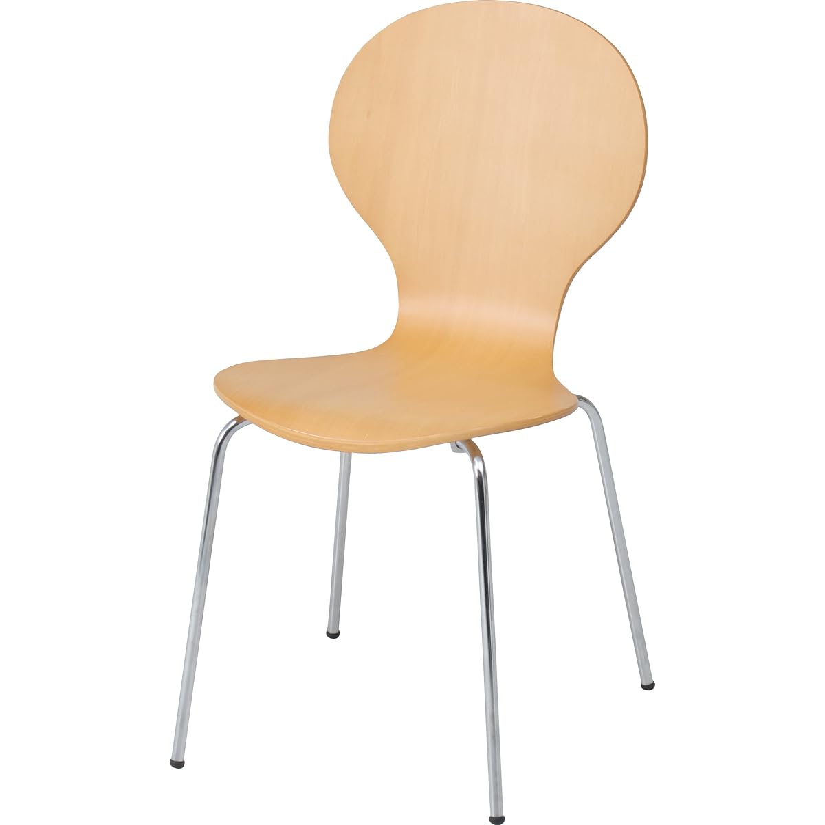 Fuji Boeki Chair Width 48cm Brown Wooden Stackable Epichair 96806