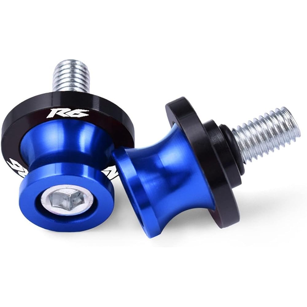 Swingarm Spool Stand Screw Slider R66MM Motorcycle Accessories CNC Aluminum Swingarm Spool Slider Stand Screw For Yamaha YZF-R6 2005-2012 2013 2014 2015 2016 (Color : Blue)