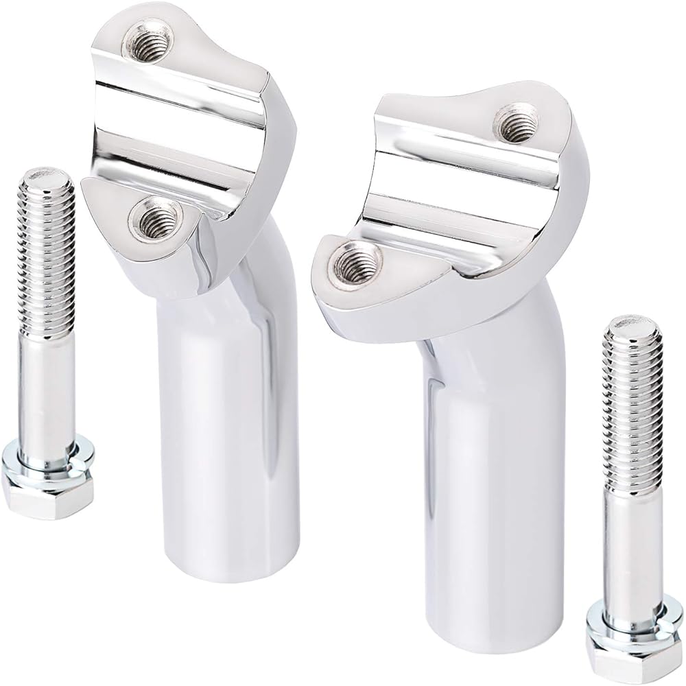 Chern Yueh Handle Bar Riser Pull Back 4.5" Chrome (Chrome)