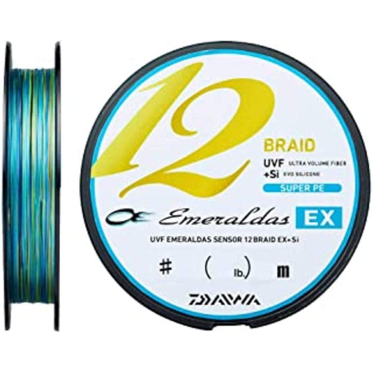 DAIWA PE Line UVF Emerald Sensor 12 Blade EX+Si No. 0.6/0.8 150m 3 Colors (With Color Marking)