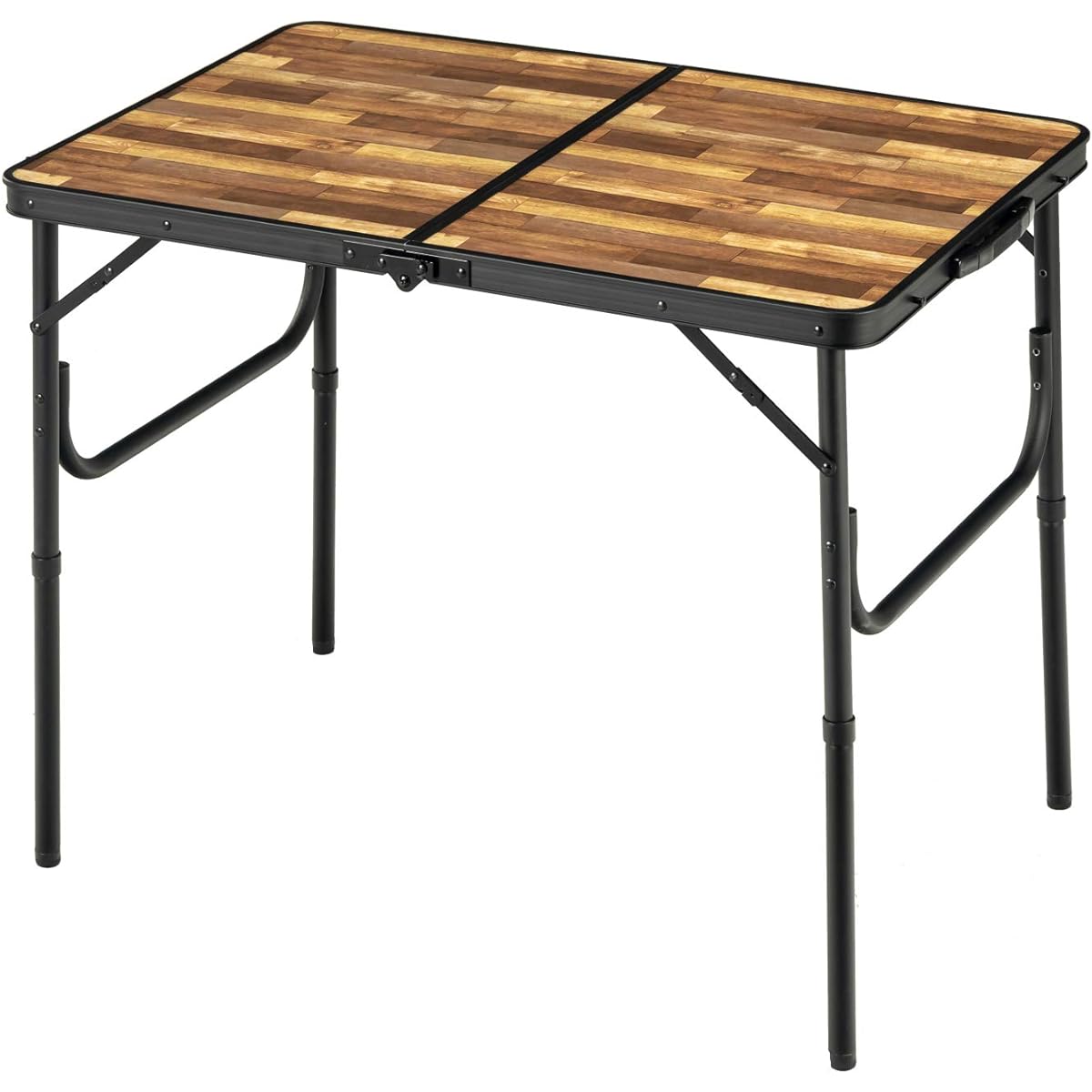 BUNDOK Aluminum Folding Table Wood Grain <SS/S/M> Foldable 2 Height Adjustable