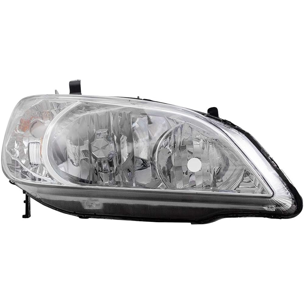 Compatible with aftermarket exchange driver and passenger seat halogen headlight headlamp 2004-2005 Civic 33151-S5A-A51 33101-S5A-A51